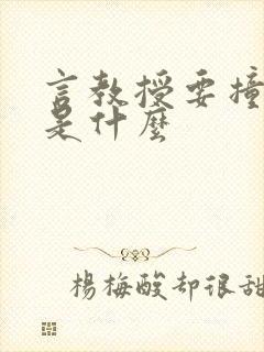 言教授要撞坏了是什么