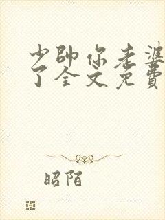少帅你老婆又跑了全文免费阅读了