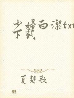 少妇白洁txt下载
