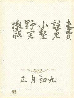 撒野小说未删减版完整免费阅读