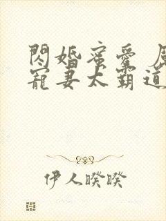 闪婚蜜爱 厉少宠妻太霸道封面