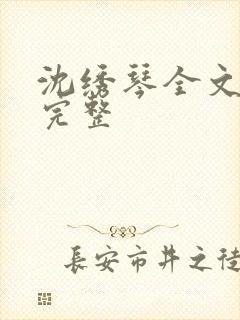 沈绣琴全文阅读完整