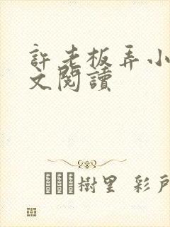 许老板弄小玫全文阅读
