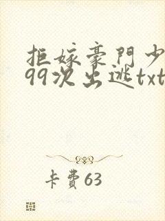 拒嫁豪门少夫人99次出逃txt下载