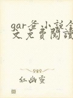 gar爸小说全文免费阅读最新章节
