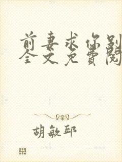 前妻求你别改嫁全文免费阅读总裁