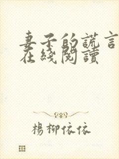 妻子的谎言小说在线阅读