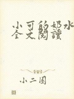 小可的奶水小说全文阅读