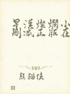 星汉灿烂小说无删减正版在线阅读