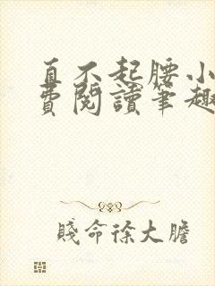 直不起腰小说免费阅读笔趣阁无弹窗