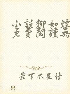 小说柳如烟楚辰免费阅读无弹窗