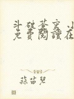斗破苍穹 小说免费阅读在线观看封面