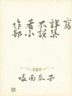 作者不详写的全部小说集封面