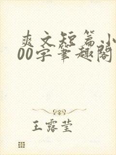 爽文短篇小说500字笔趣阁封面