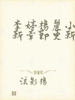 李婷杨丽小说最新章节更新时间