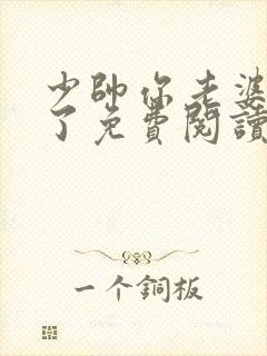少帅你老婆又跑了免费阅读全封面