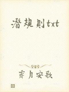 潜规则txt封面