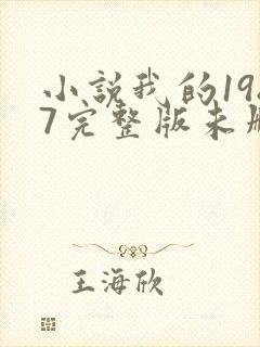 小说我的1987完整版未删减小说