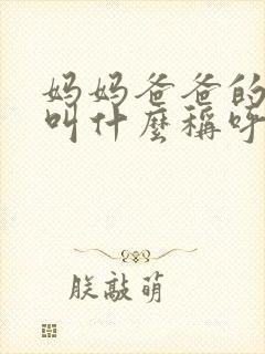 妈妈爸爸的妹妹叫什么称呼封面