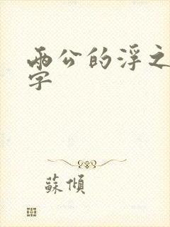 两公的浮之手中字