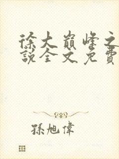 徐大巅峰之路小说全文免费阅读