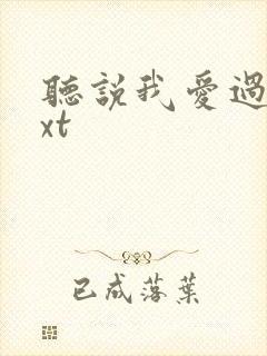 听说我爱过你txt