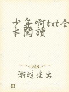 少年啊txt全本阅读