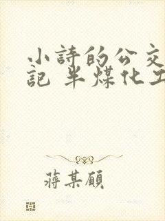小诗的公交车日记 半煤化工