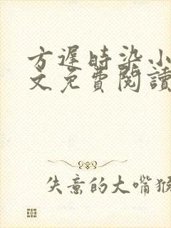 方迟时染小说全文免费阅读
