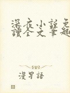 深夜小说免费阅读全文笔趣阁