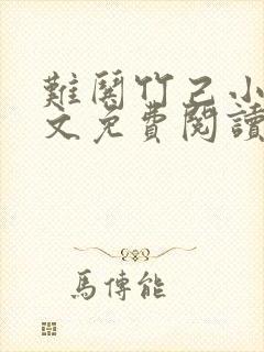 难哄竹己小说全文免费阅读封面