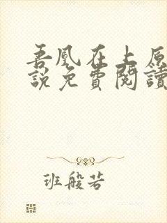 吾凰在上原著小说免费阅读