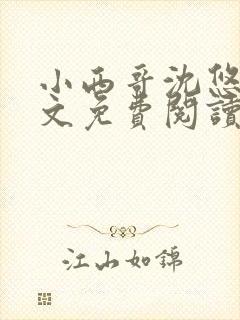 小西哥沈悠然全文免费阅读笔趣阁