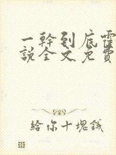 一干到底霍坤小说全文免费阅读
