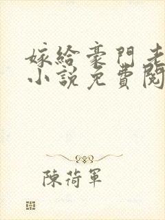 嫁给豪门老男人小说免费阅读全文封面