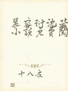 慕容衍沈若惜的小说免费阅读