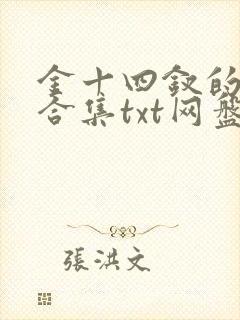 金十四钗的小说合集txt网盘