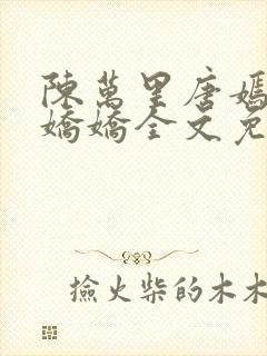 陈万里唐嫣然宋娇娇全文免费阅读封面