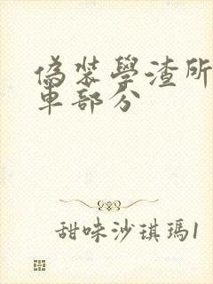 伪装学渣所有开车部分