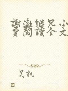 谢澈继兄小说免费阅读全文无弹窗封面