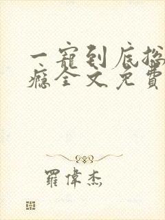 一宠到底总裁上瘾全文免费阅读