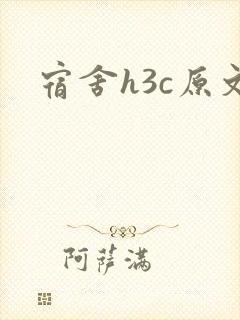 宿舍h3c原文封面