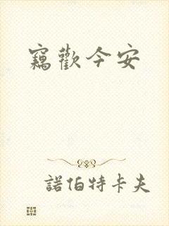 窃欢今安封面