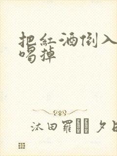 把红酒倒入b里喝掉