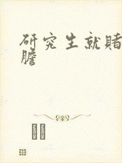 研究生就赌一个胆封面