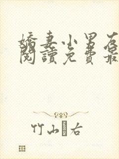娇妻小男友全文阅读免费最新章节更封面