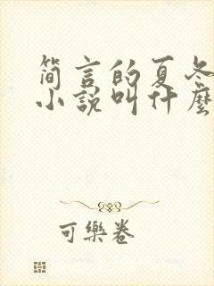简言的夏冬原著小说叫什么封面