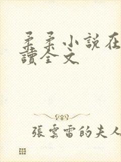 柔柔小说在线阅读全文封面