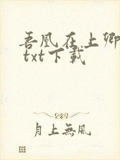 吾凰在上卿在下 txt下载