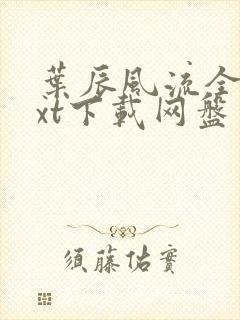 叶辰风流全本txt下载网盘资源